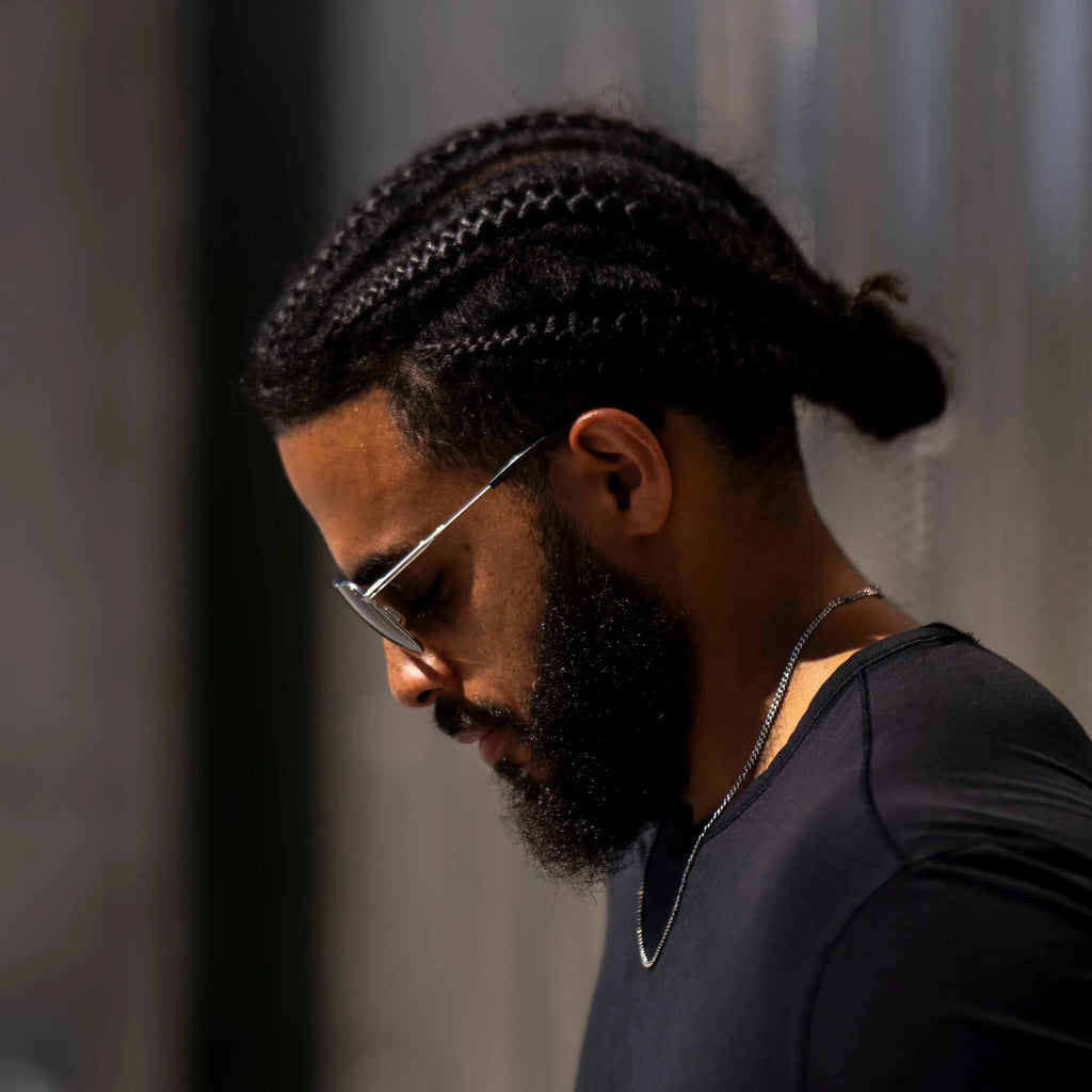 The Langley Navigator Sunglasses in Silver Smoke