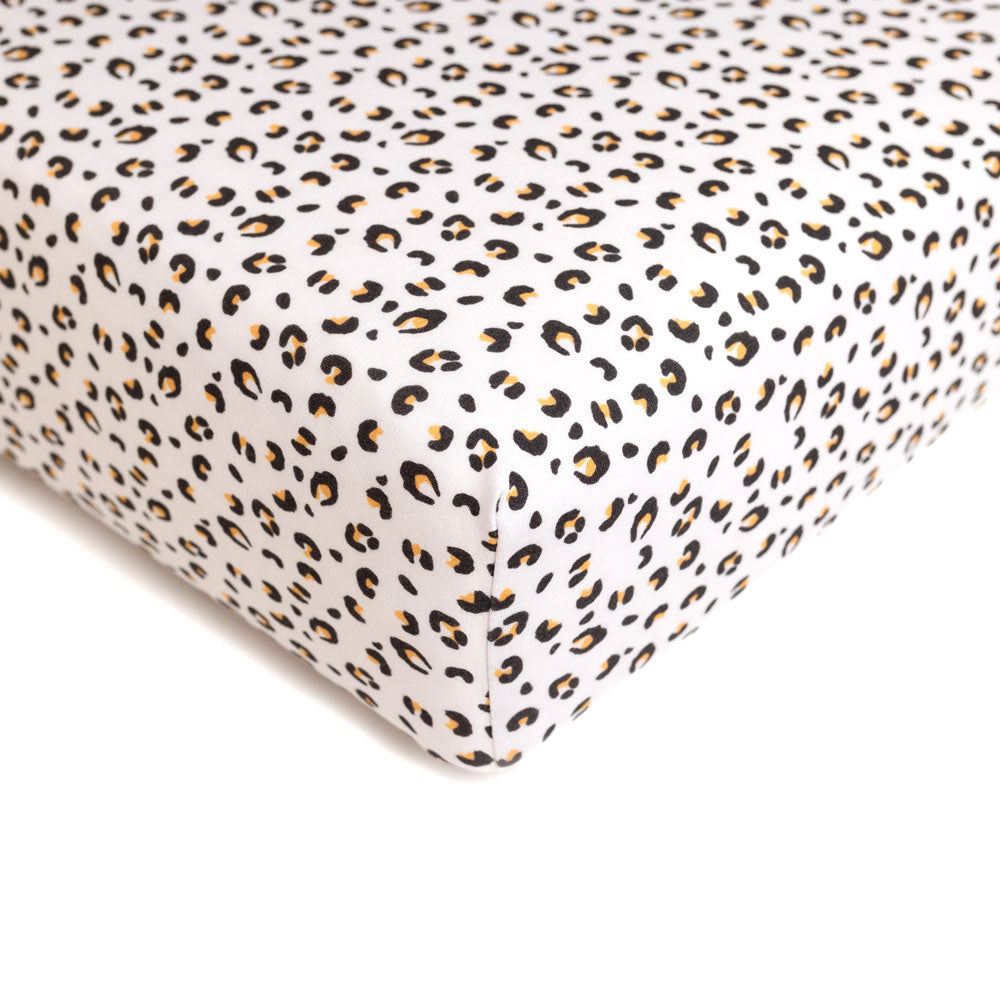 Allie Leopard Bamboo Crib Sheet
