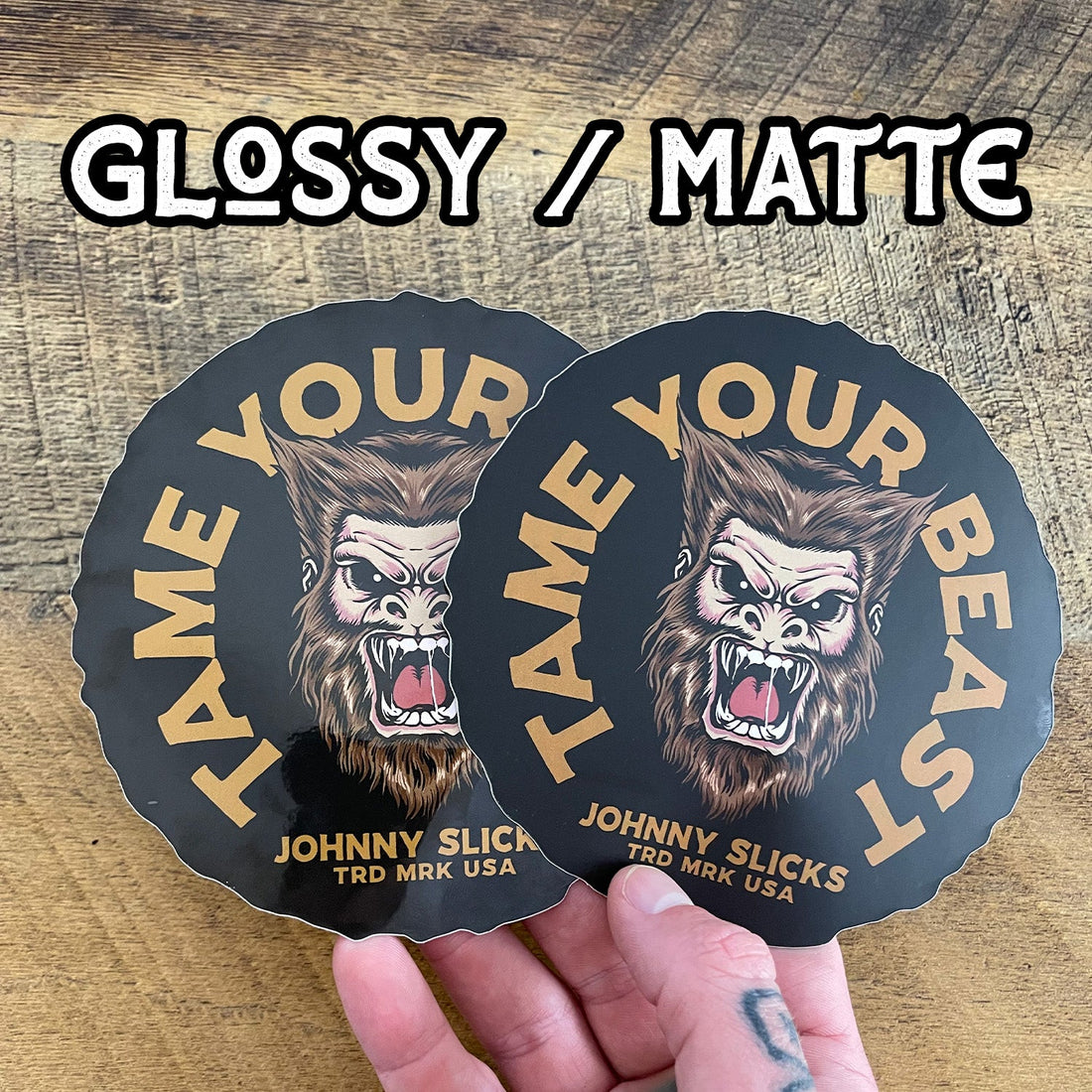Tame Your Beast 5 Inch Round Vinyl Decal Sticker - Image 5