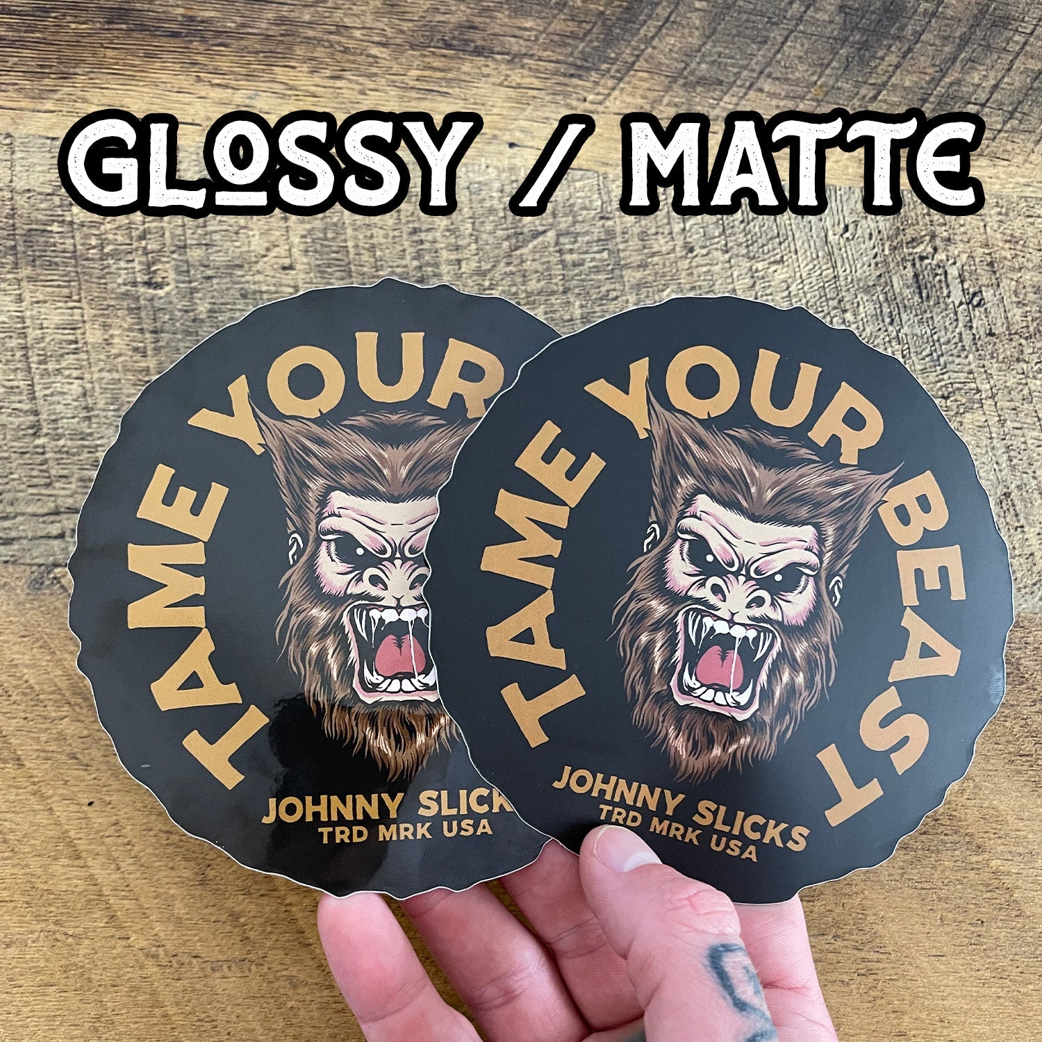Tame Your Beast 5 Inch Round Vinyl Decal Sticker - Image 5