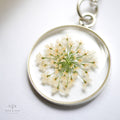 Large Round Botanical Pendant Gold & Silver Plated