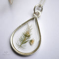Large Teardrop Botanical Necklace