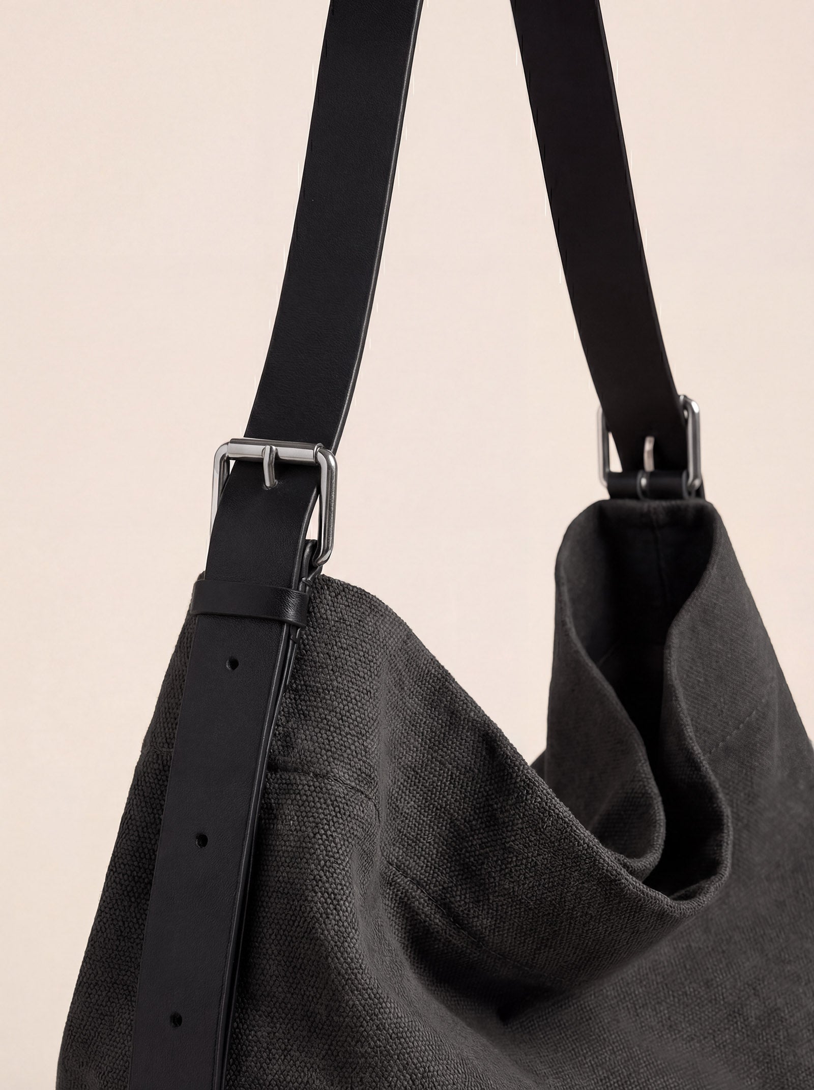 Large Canvas Tote Shoulder Bag Slouchy Relaxed Fit Hobo Bag