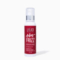 A 4oz bottle of Lasio Adios Frizz smoothing spray for heat protection and shine.