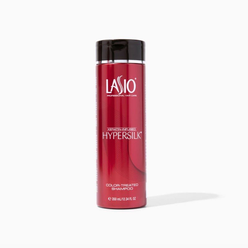 Lasio Hypersilk Color-Treated Shampoo 12oz bottle for vibrant hair color protection