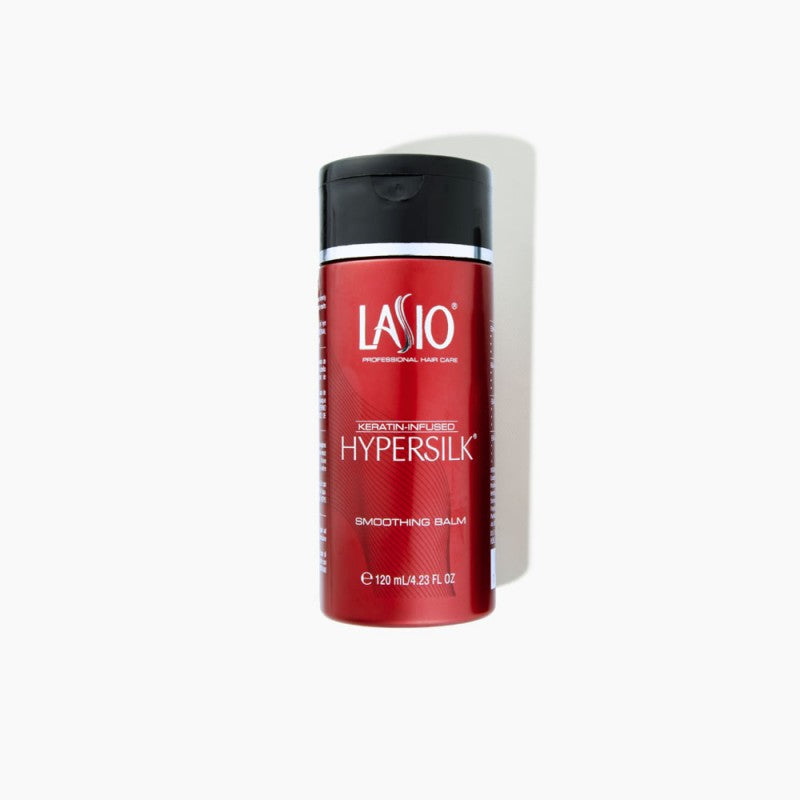 4oz bottle of Hypersilk Smoothing Balm for heat protection and frizz reduction
