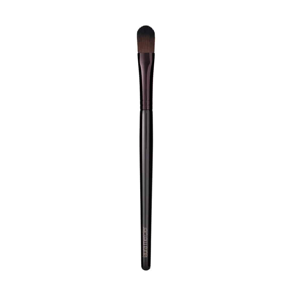 Laura Mercier Camouflage Powder Brush with flat oval bristles for under-eye concealer