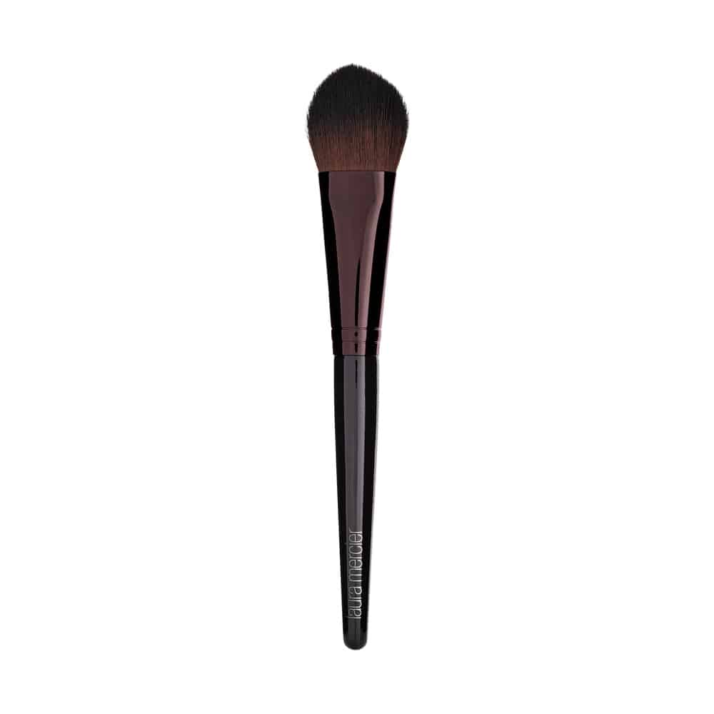 Professional sculpted cheek color brush with a ergonomic head for blush application.