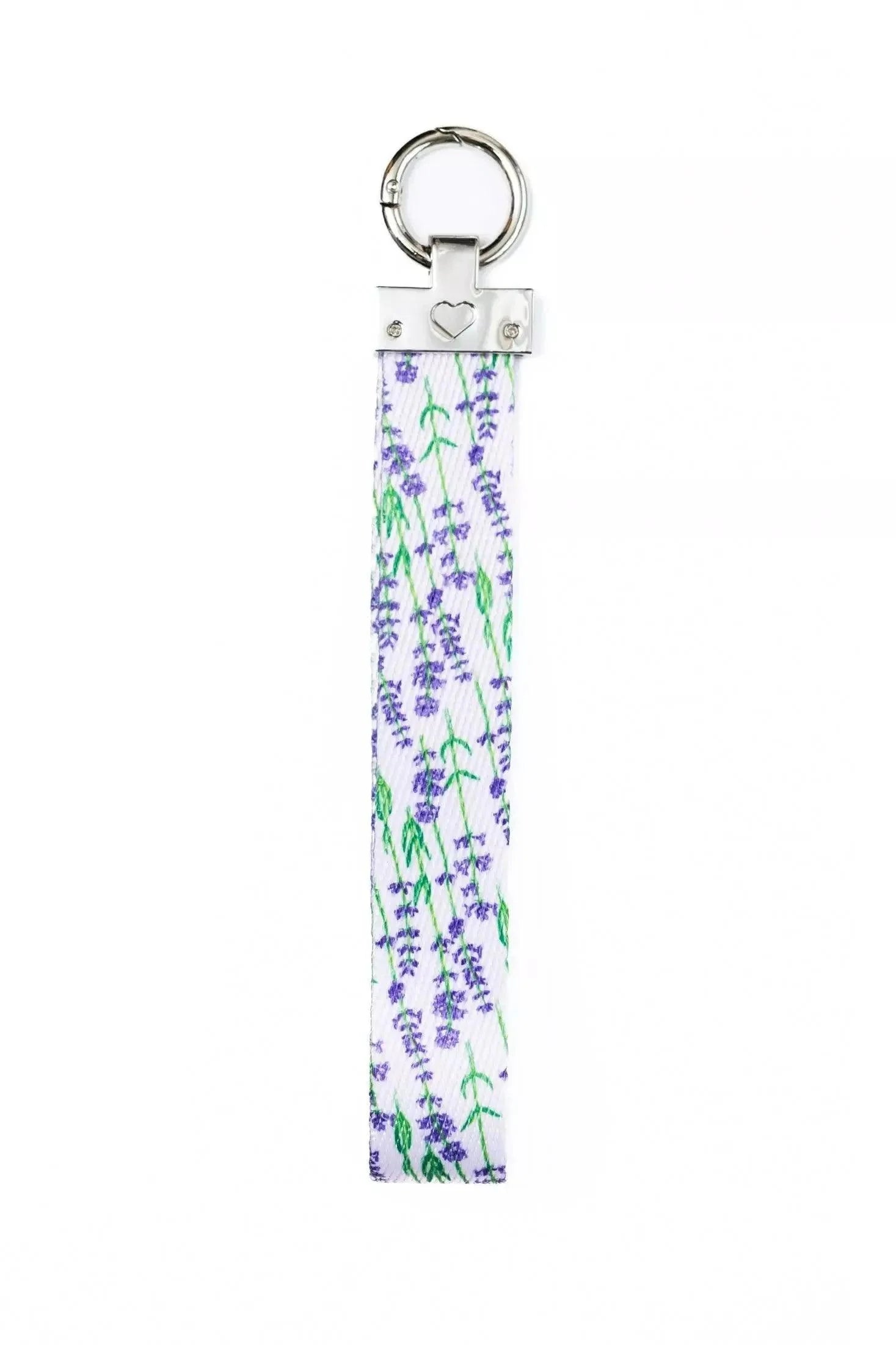 Lavender Blooms Wristlet Keychain