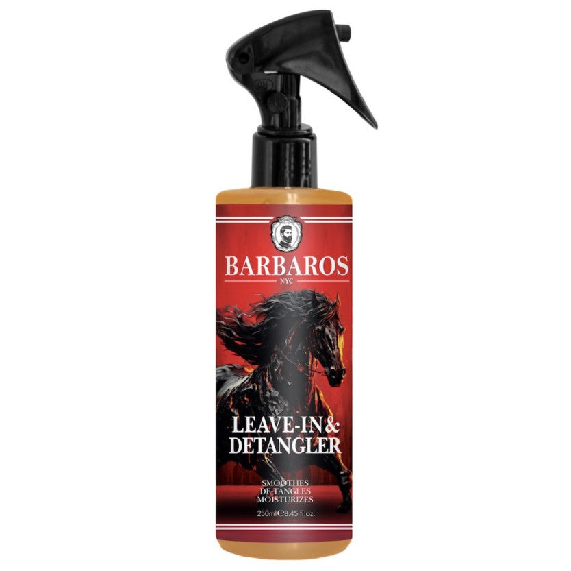 Bottle of Barbaros Leave-In Detangler Spray 8.45oz