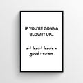 Leave A Review Bathroom Poster
