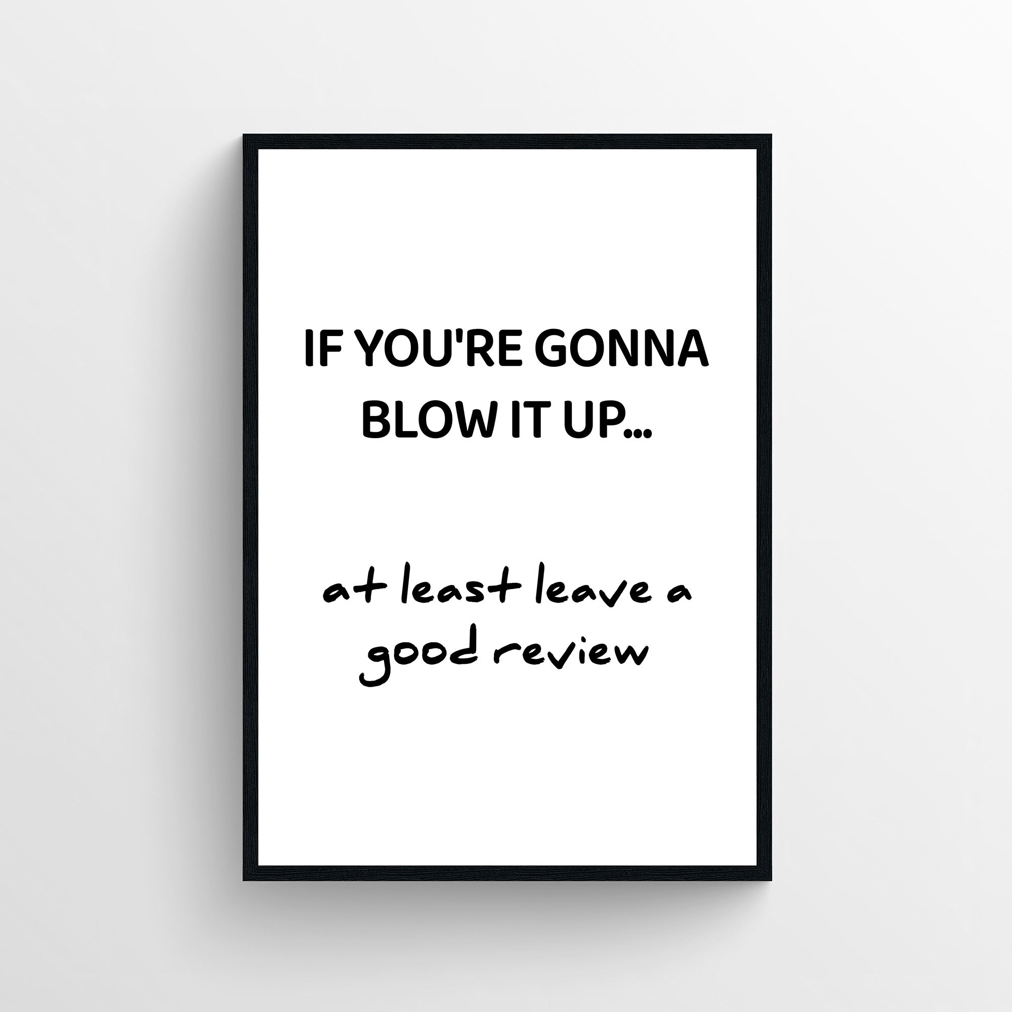 Leave A Review Bathroom Poster