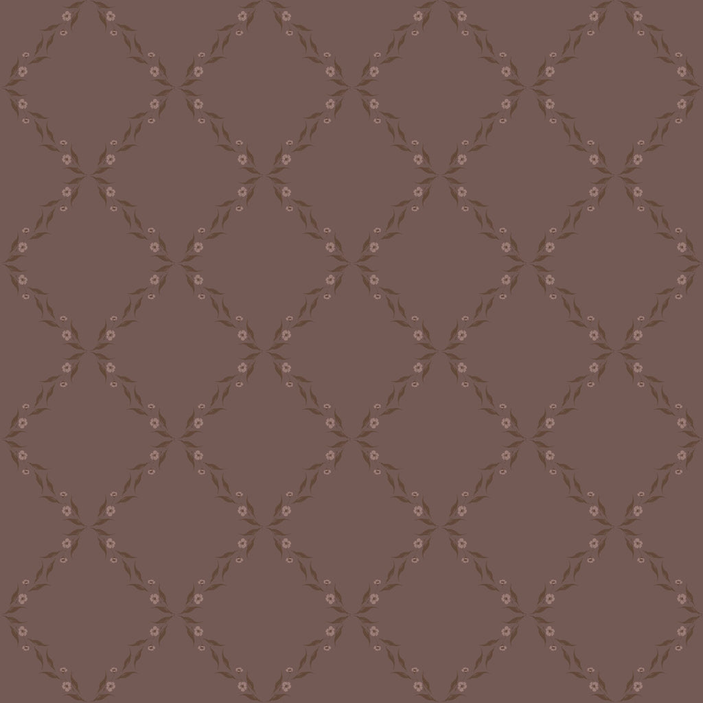 Leela Geometric Wallpaper in Beige and Brown Traditional