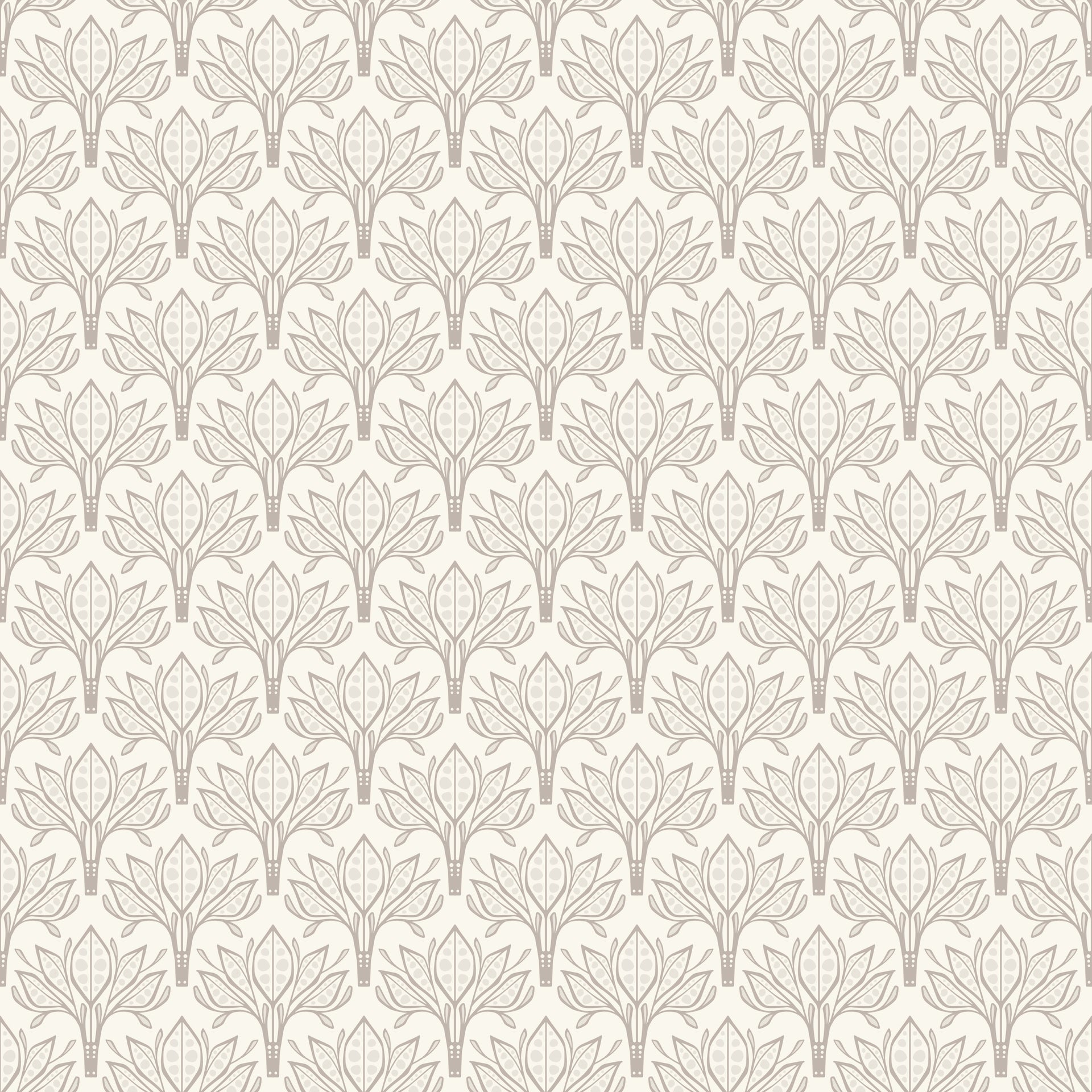 Leilani Floral Wallpaper in Beige, Charcoal and Forest-Green