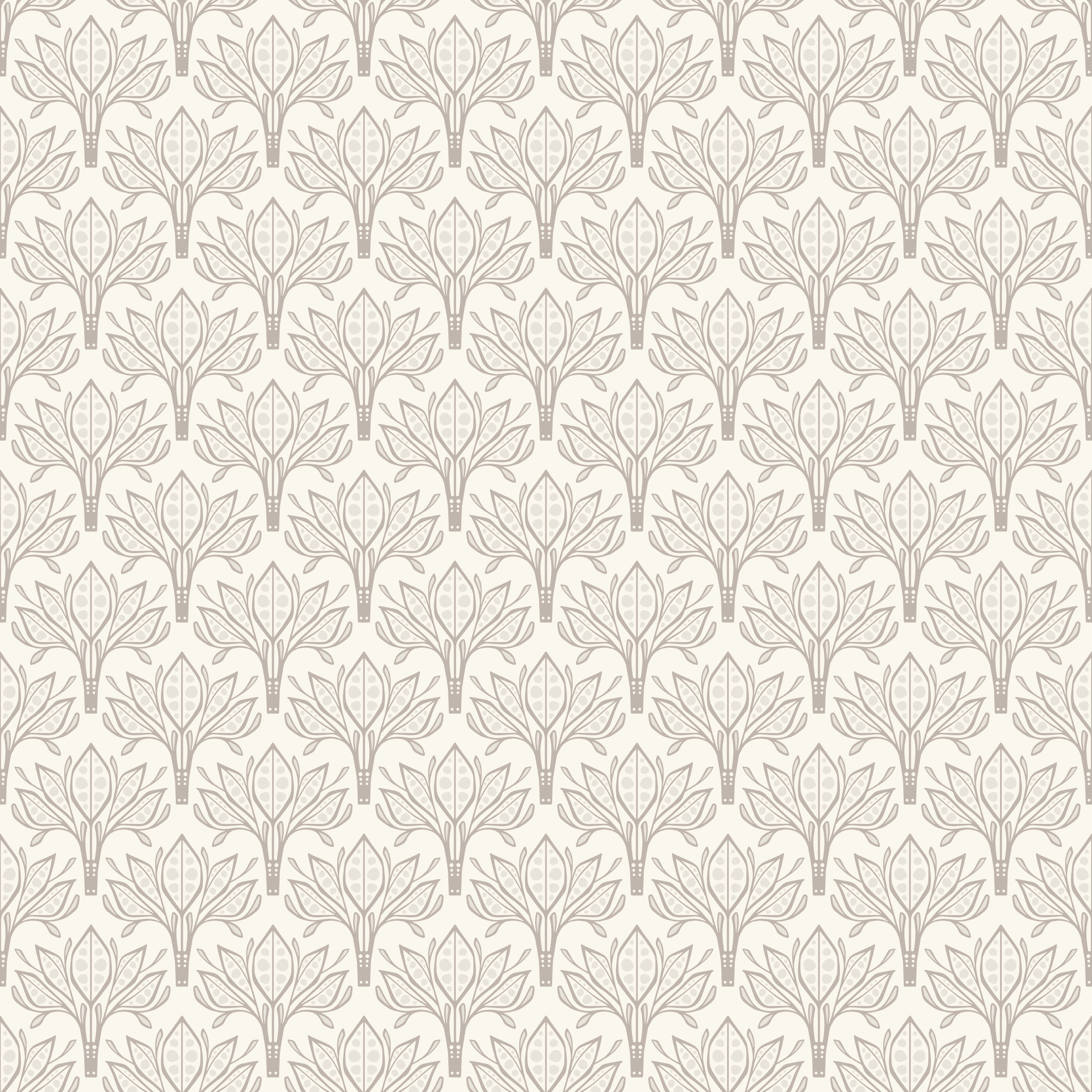 Leilani Floral Wallpaper in Beige, Charcoal and Forest-Green