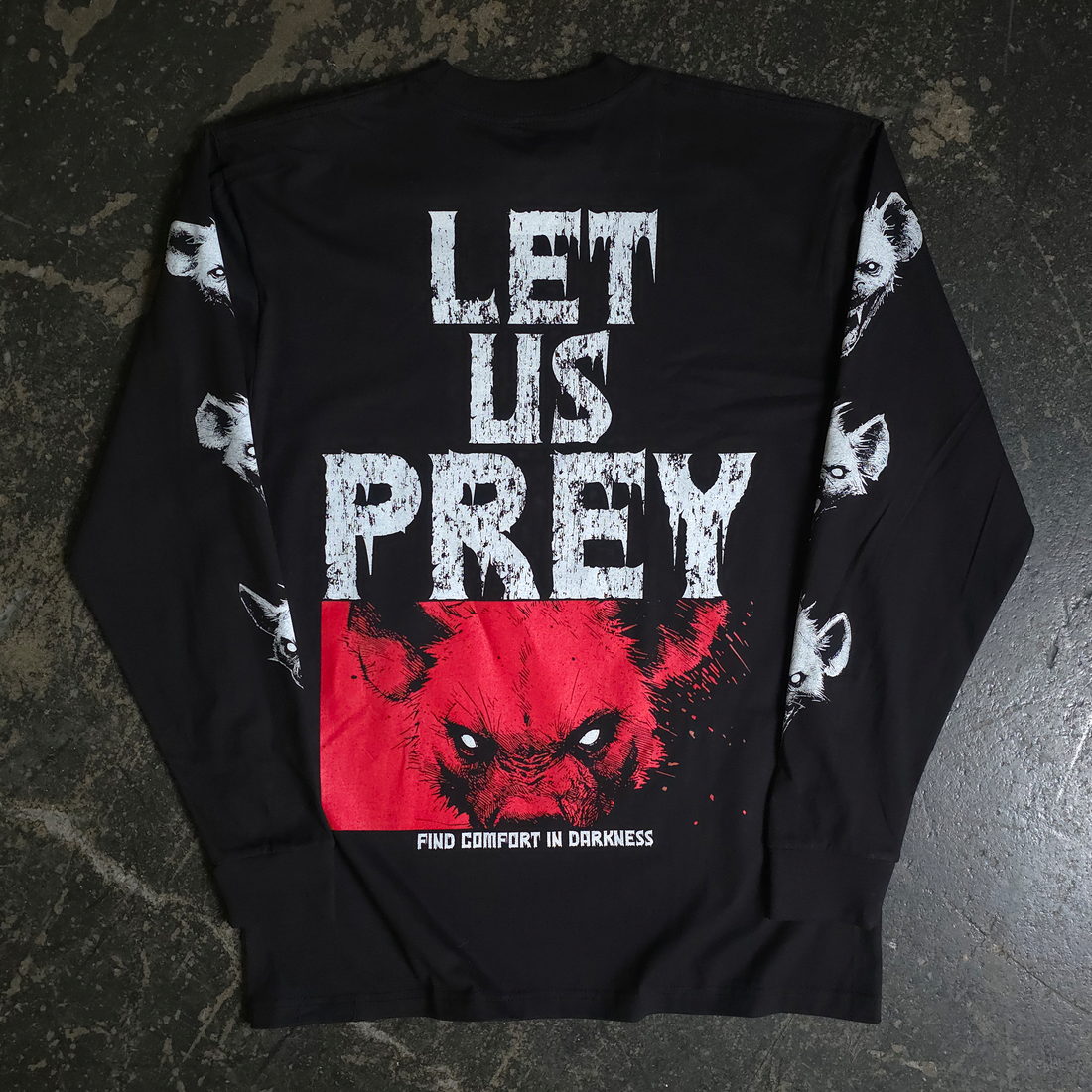 Prey Graphic Long Sleeve T-Shirt in Black - Image 2