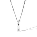 Initial Tag Necklace - Silver