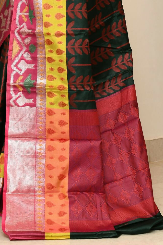 Joban Fashion Multicolor Saree Kataan Ikkat