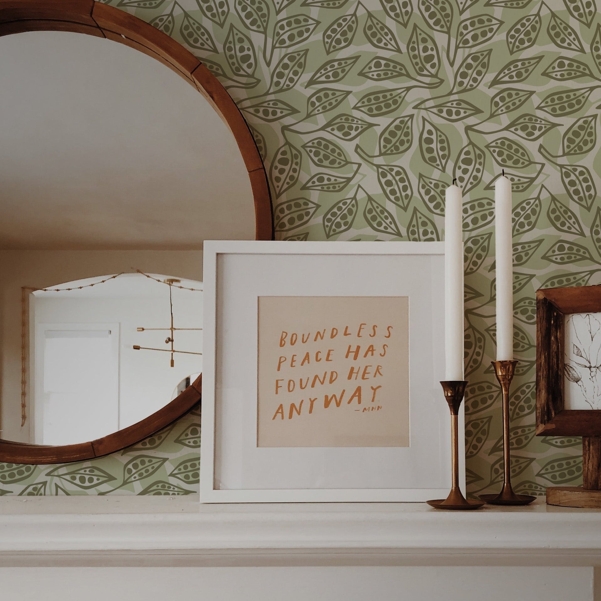 Toby Modern Botanical Abstract Removable Wallpaper