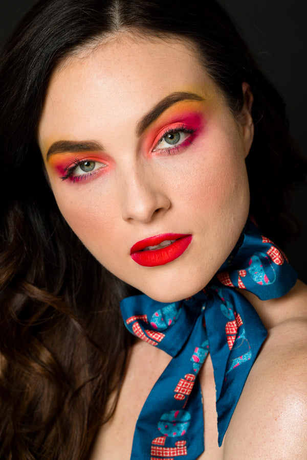 Armenian Alphabet Blue narrow Scarf