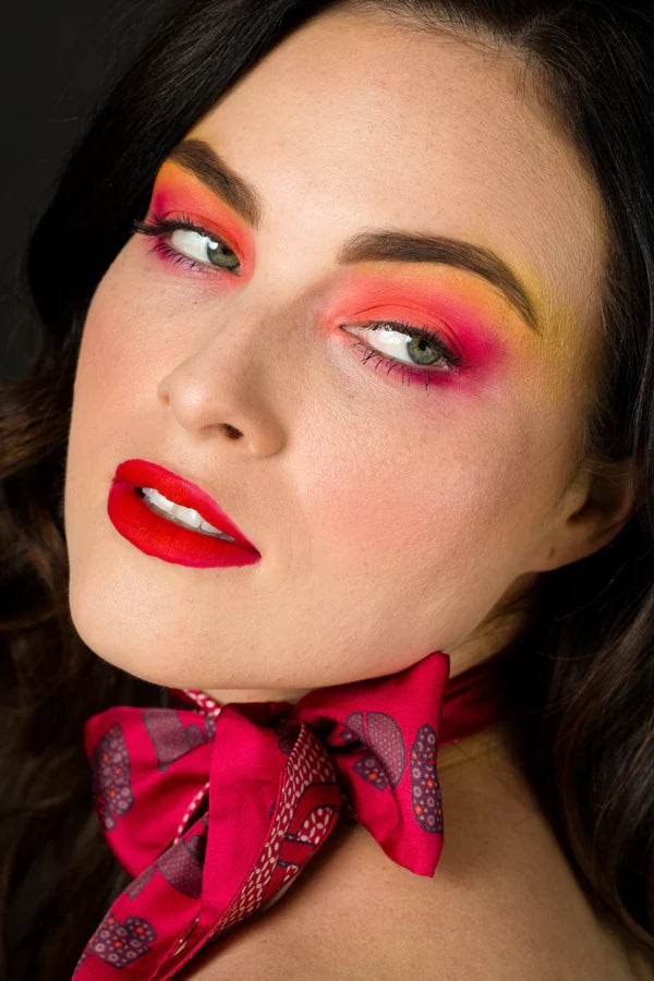 Armenian Alphabet Burgundy Silk Twilly Scarf