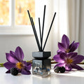 Libra Zodiac Crystal-Enhanced Reed Oil Diffuser, Blackberry Saffron Scent, 100ml