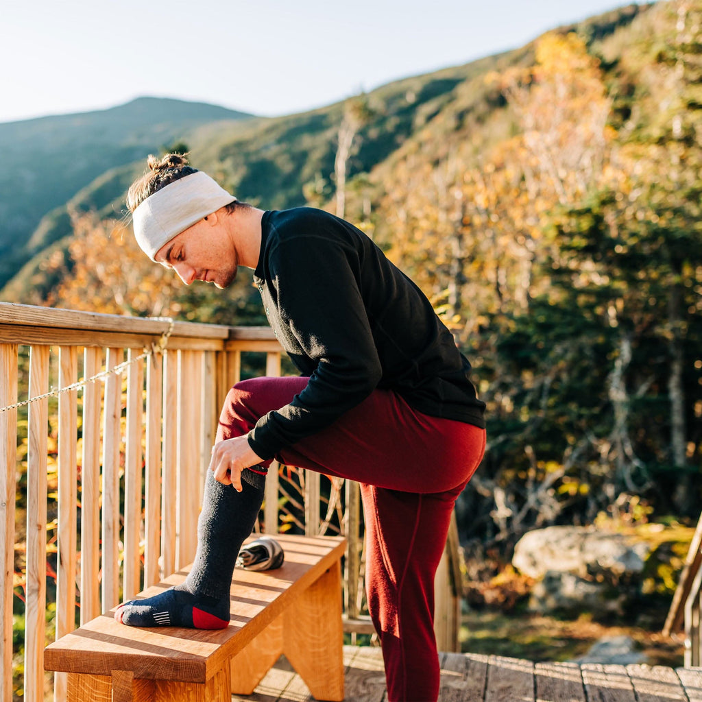 Over the Calf Merino Wool Hiking Socks for Cold Weather