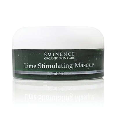 A 2 oz container of EMINENCE Lime Stimulating Masque, a brightening skincare treatment for a radiant complexion.