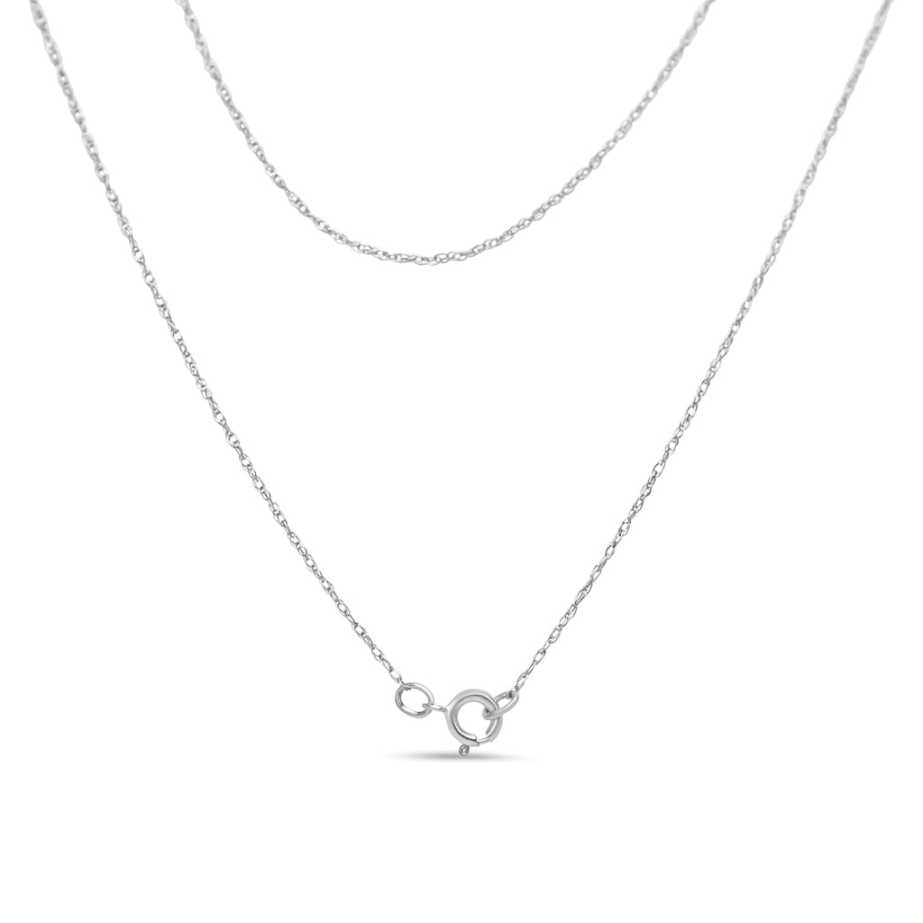 10K White Gold 1/10 Cttw Miracle Set Round-Cut Diamond Square Shape 18" Pendant Necklace (H-I Color, SI2-I1 Clarity)
