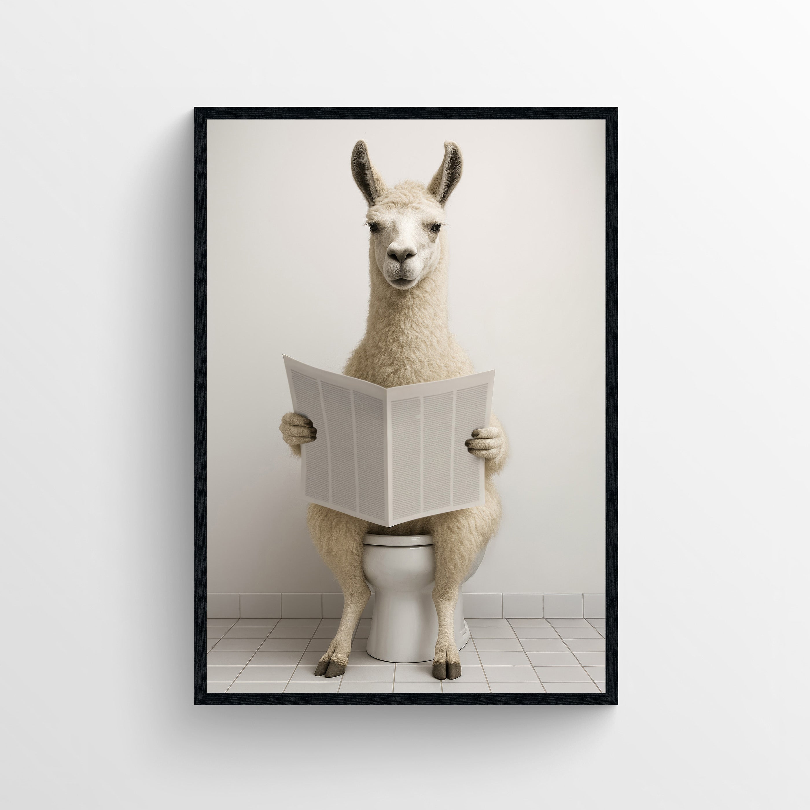 Lion Animal Bathroom Toilet Poster