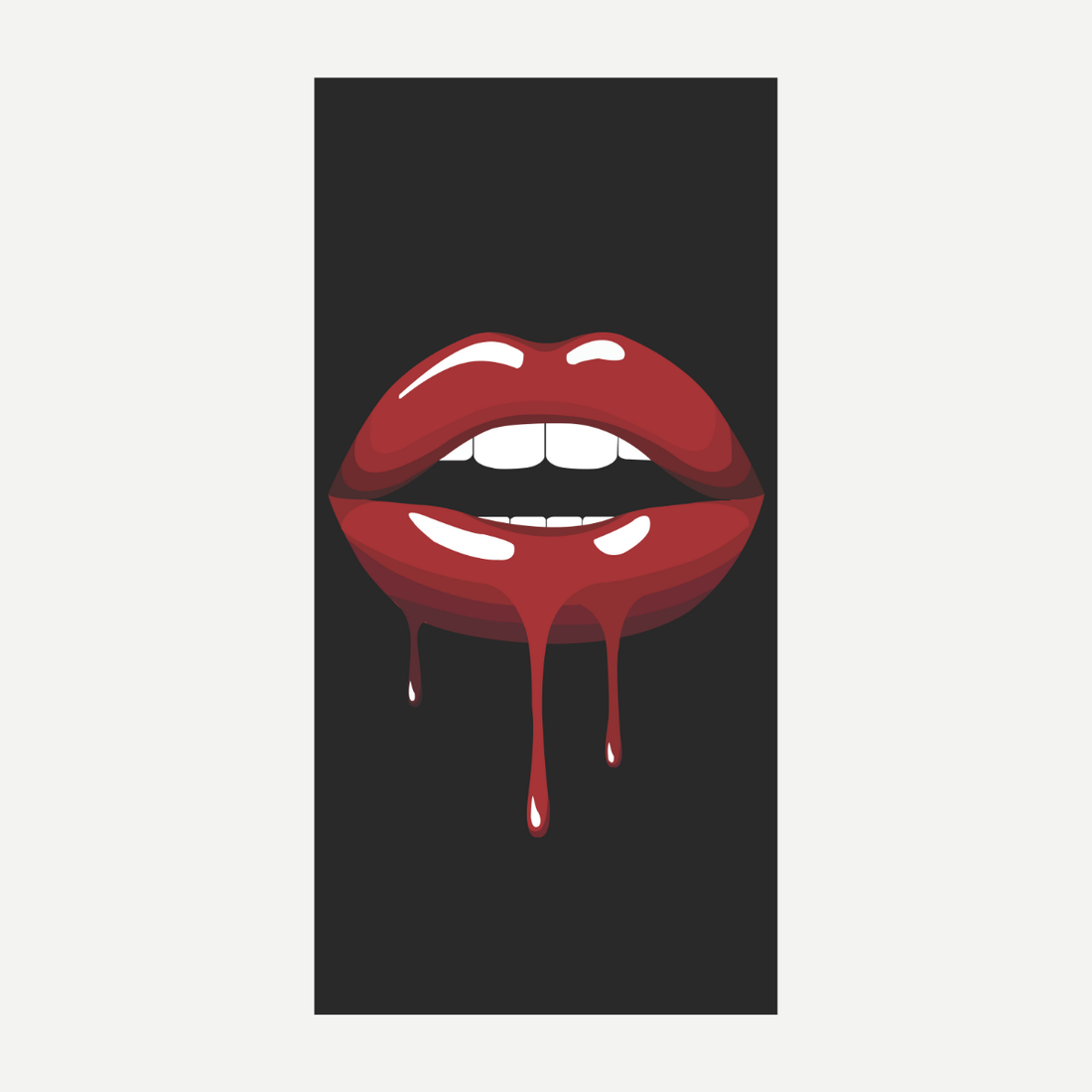 Lip Drip Beach Towel with vibrant lip art graphic on microfiber fabric.