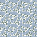 Lisette Floral Wallpaper in Blue, Green, and Off-White