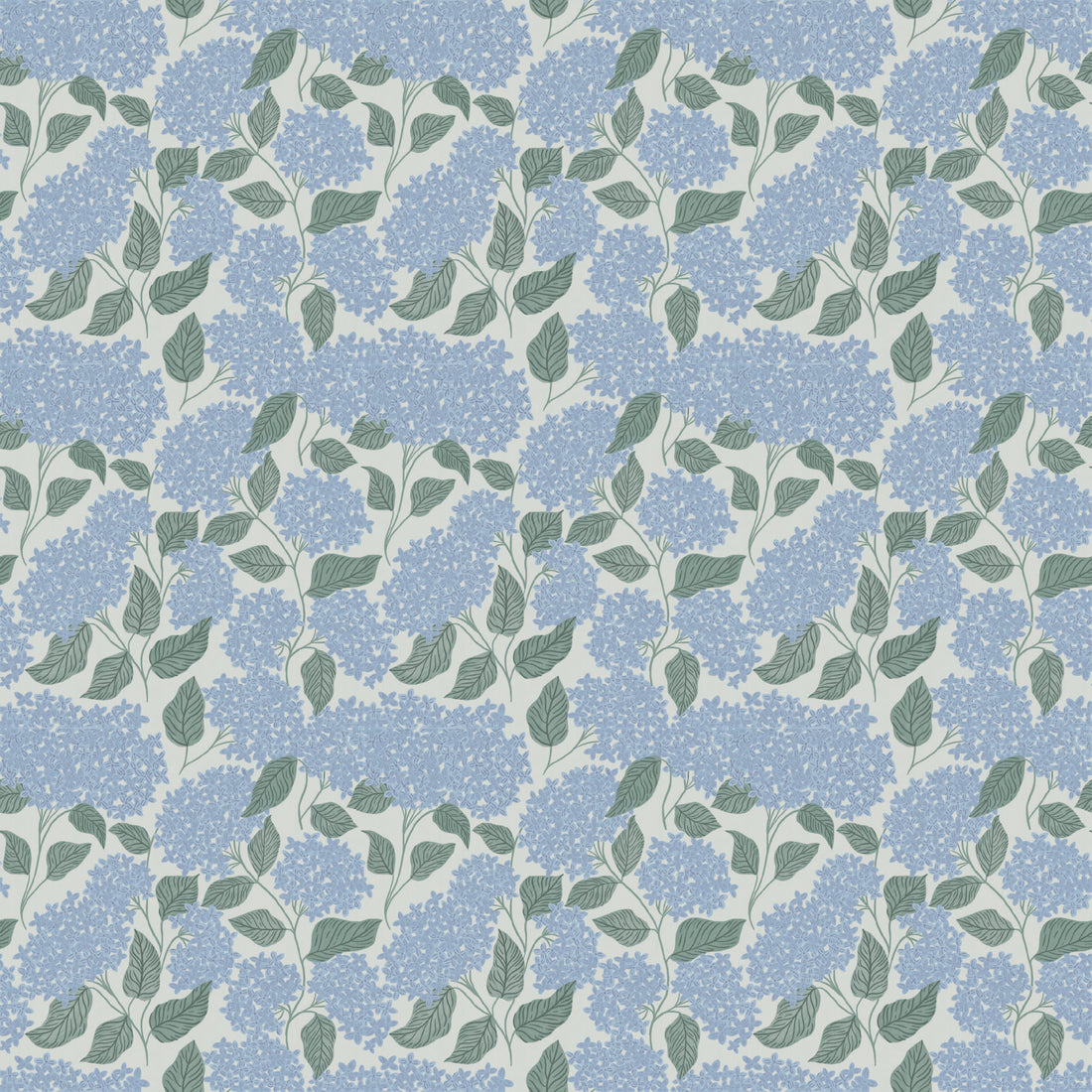 Lisette Floral Wallpaper in Blue, Green, and Off-White