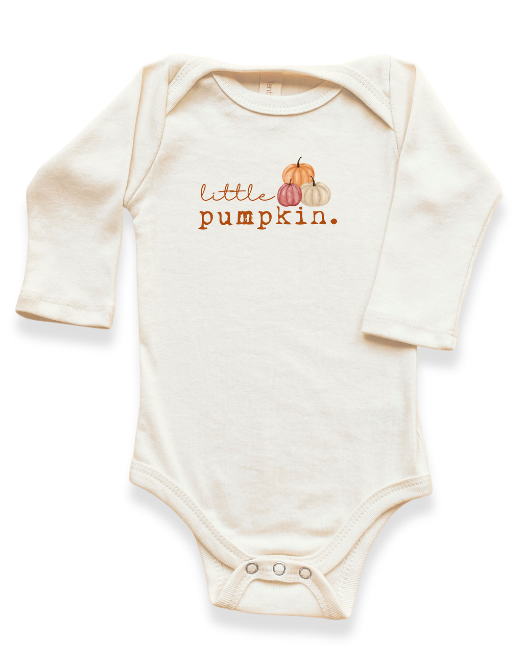 Little Pumpkin Stack Organic Bodysuit Long Sleeve