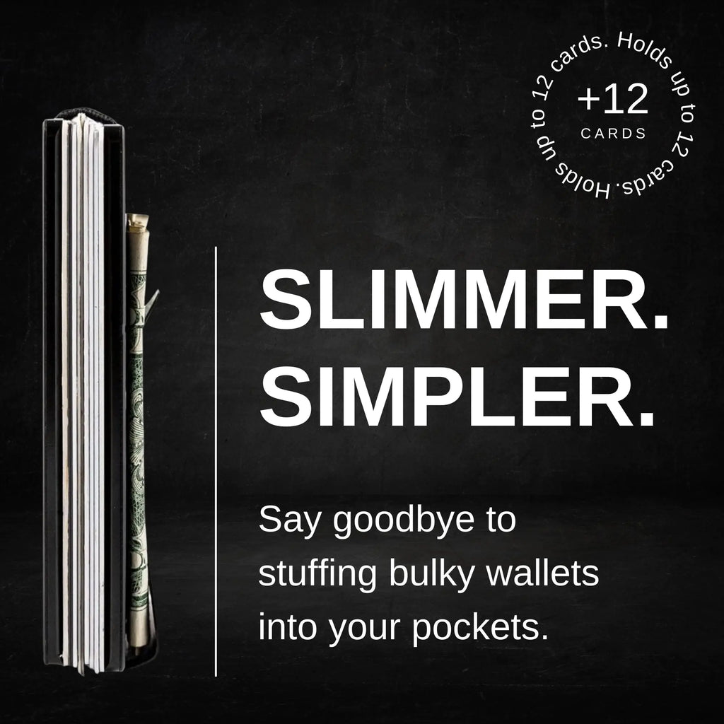 Carbon Fiber Minimalist Credit Card Holder & Money Clip Wallet for Men