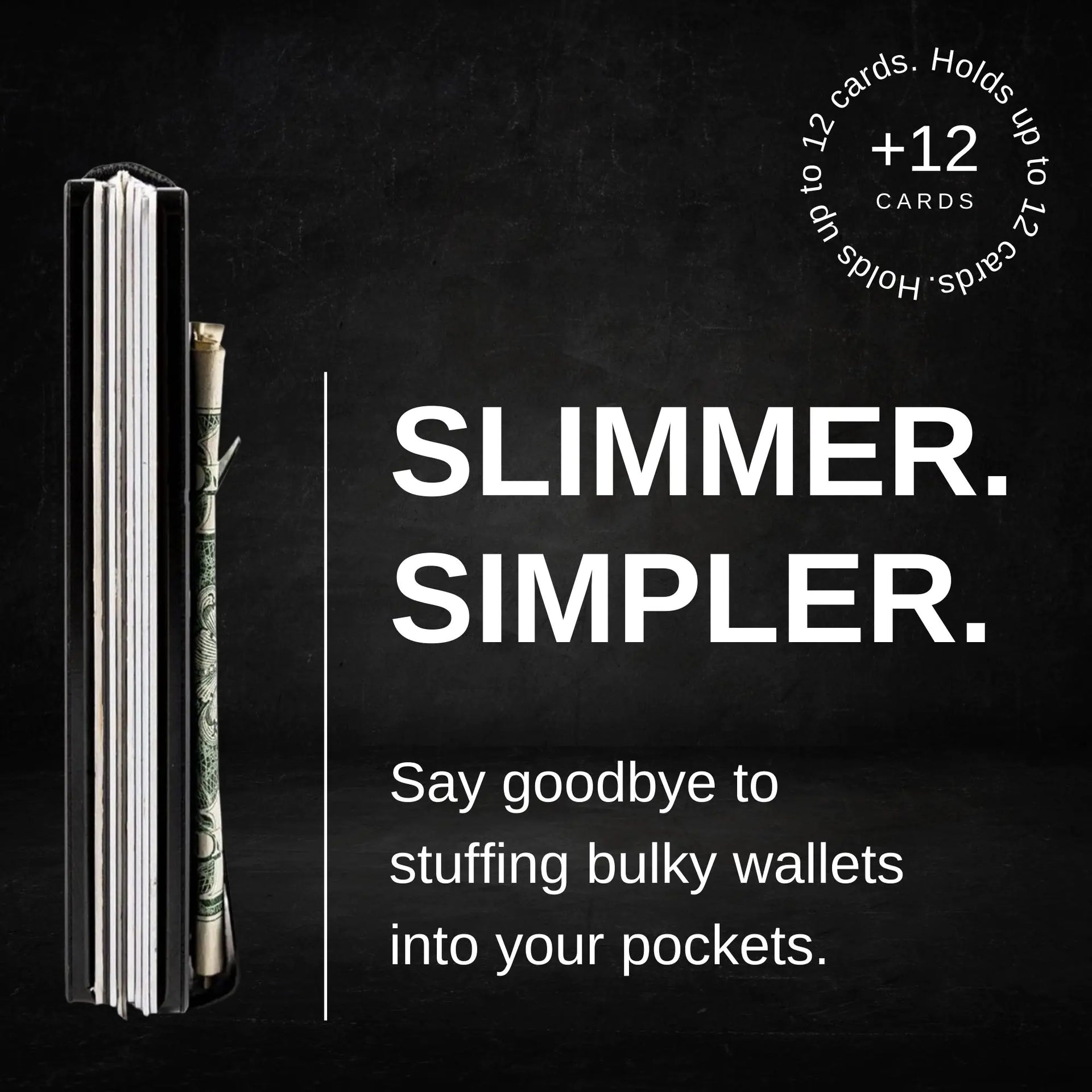 Carbon Fiber Minimalist Credit Card Holder & Money Clip Wallet for Men