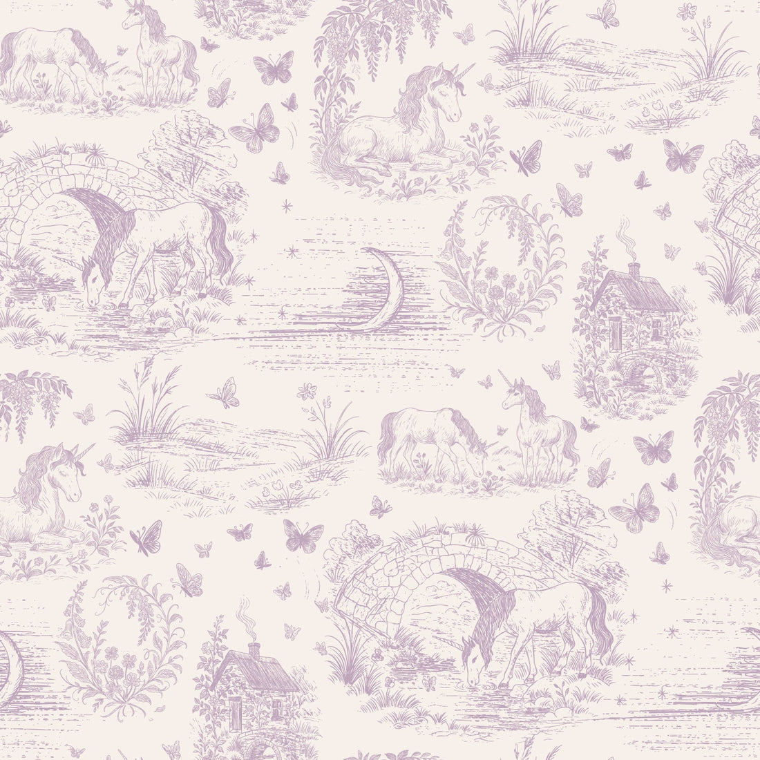 Locket Floral Removable Wallpaper by The Feral Flower