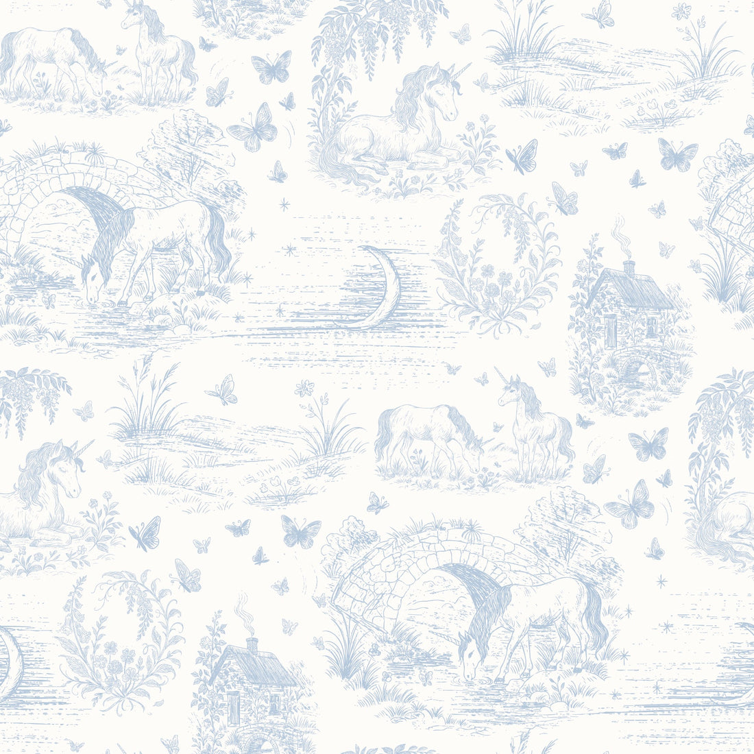 Locket Floral Removable Wallpaper by The Feral Flower