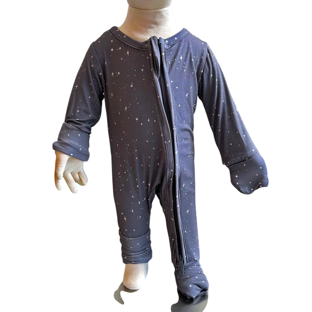 Logan Galaxy Bamboo Convertible Footie
