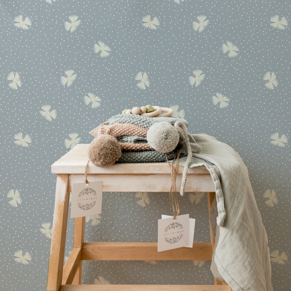 Lola Abstract Removable Wallpaper in Blue, Green, Pink, and Gold