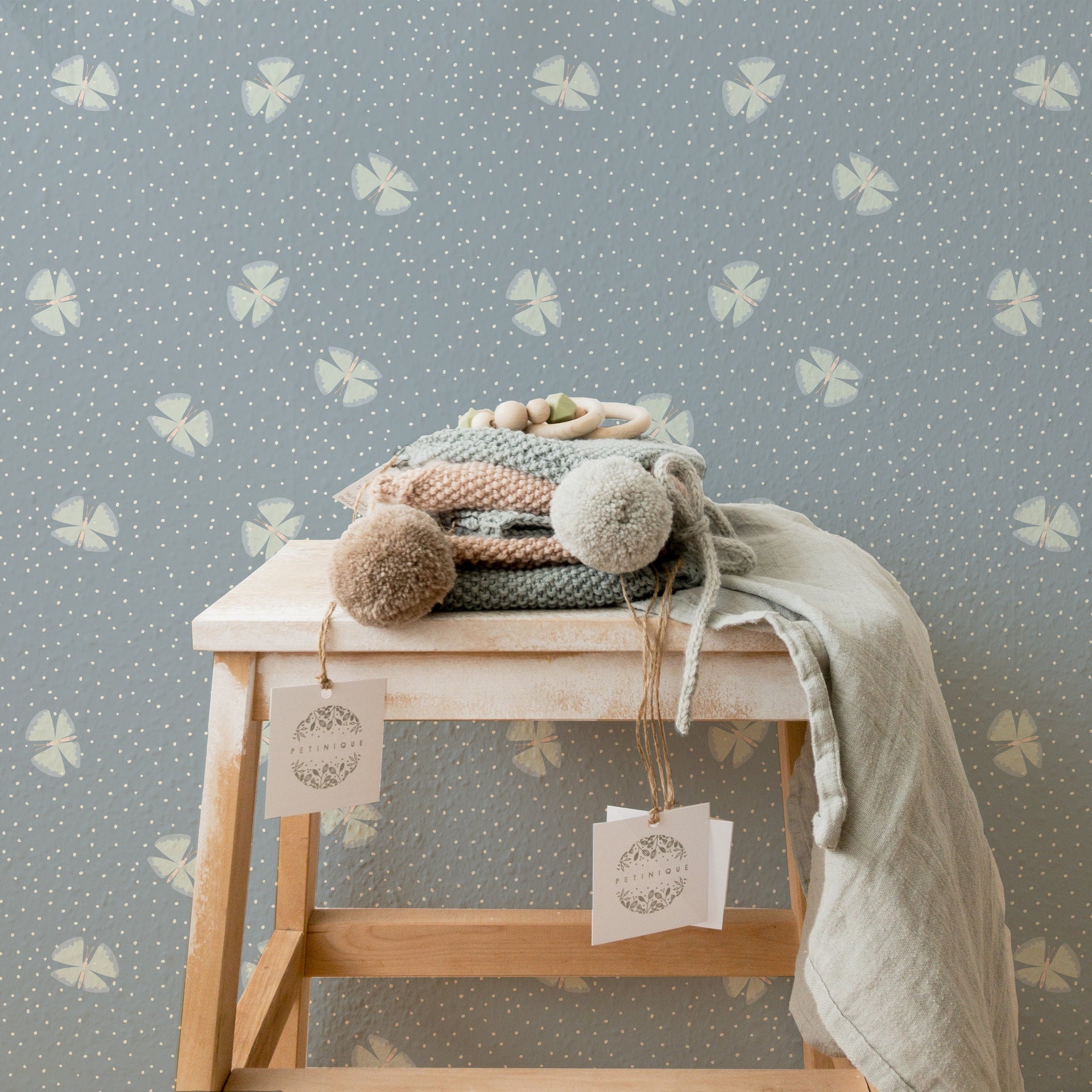 Lola Abstract Removable Wallpaper in Blue, Green, Pink, and Gold