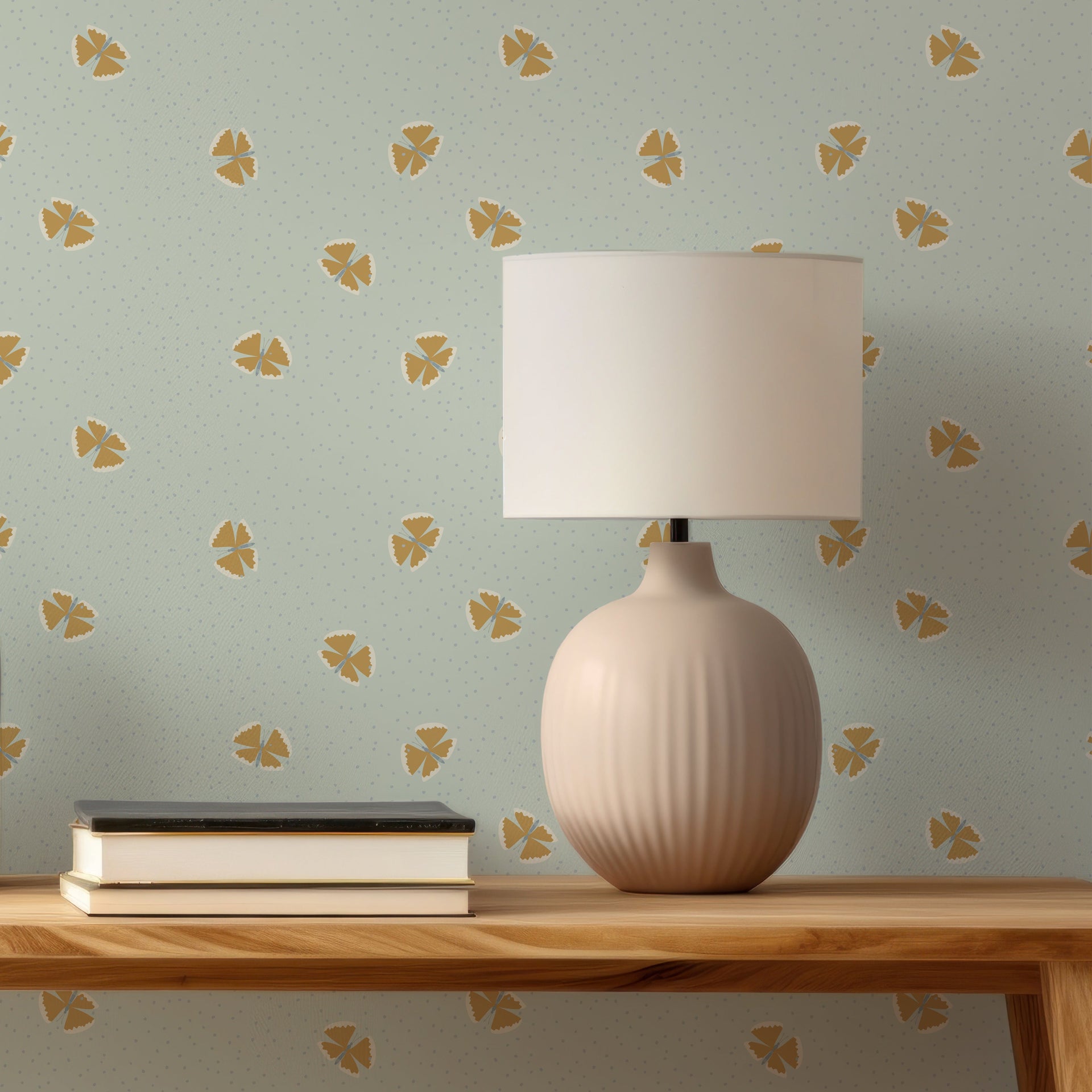 Lola Abstract Removable Wallpaper in Blue, Green, Pink, and Gold
