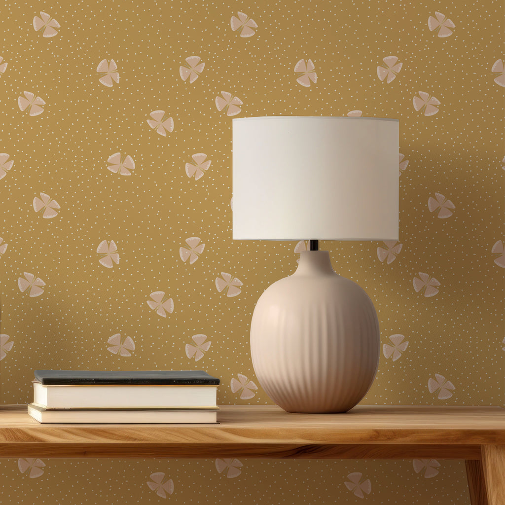 Lola Abstract Removable Wallpaper in Blue, Green, Pink, and Gold