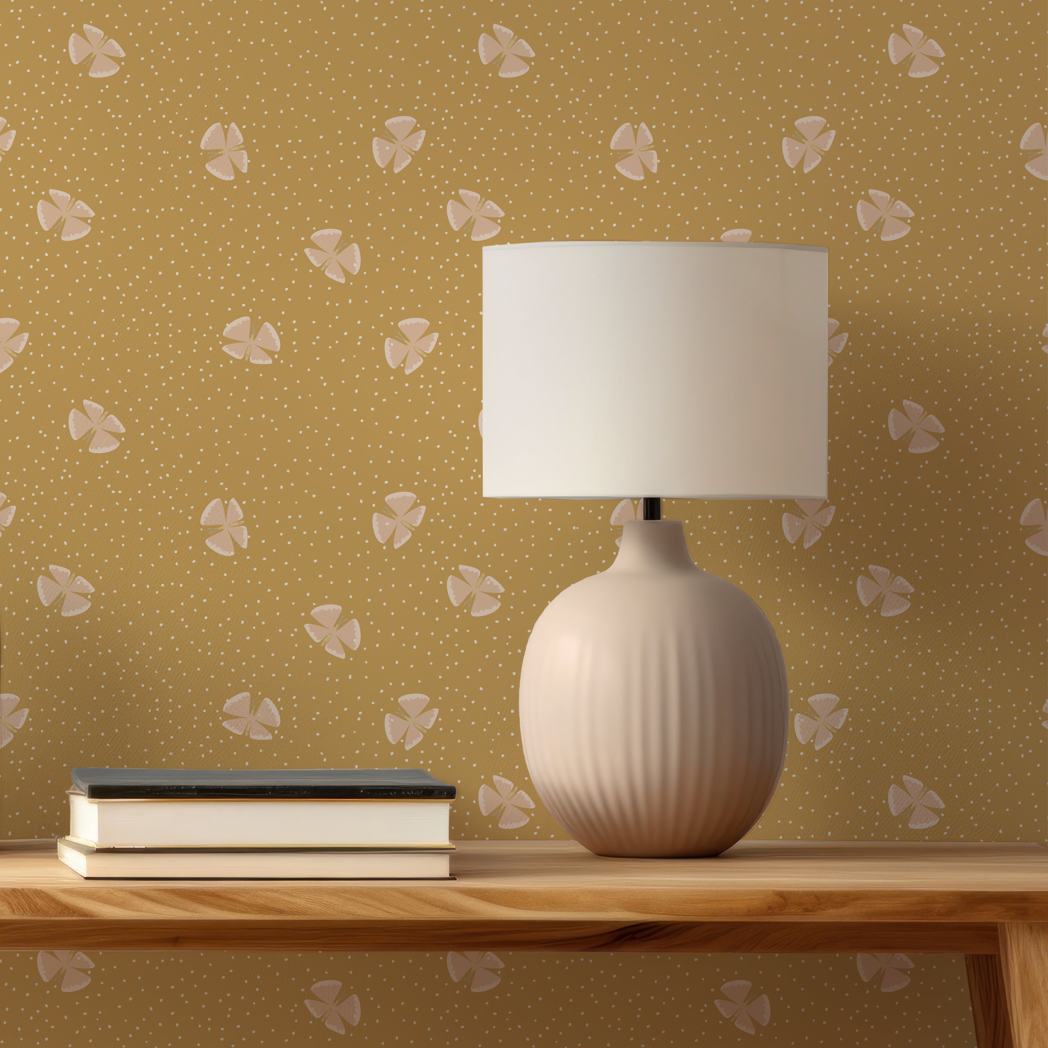 Lola Abstract Removable Wallpaper in Blue, Green, Pink, and Gold