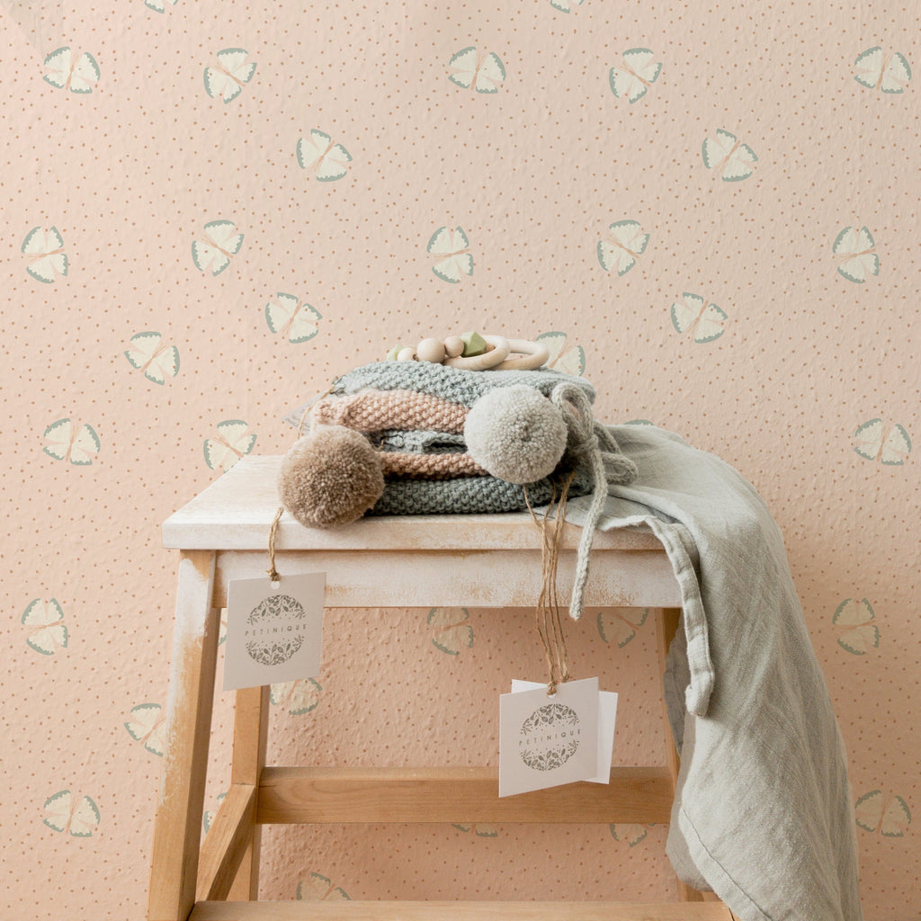 Lola Abstract Removable Wallpaper in Blue, Green, Pink, and Gold