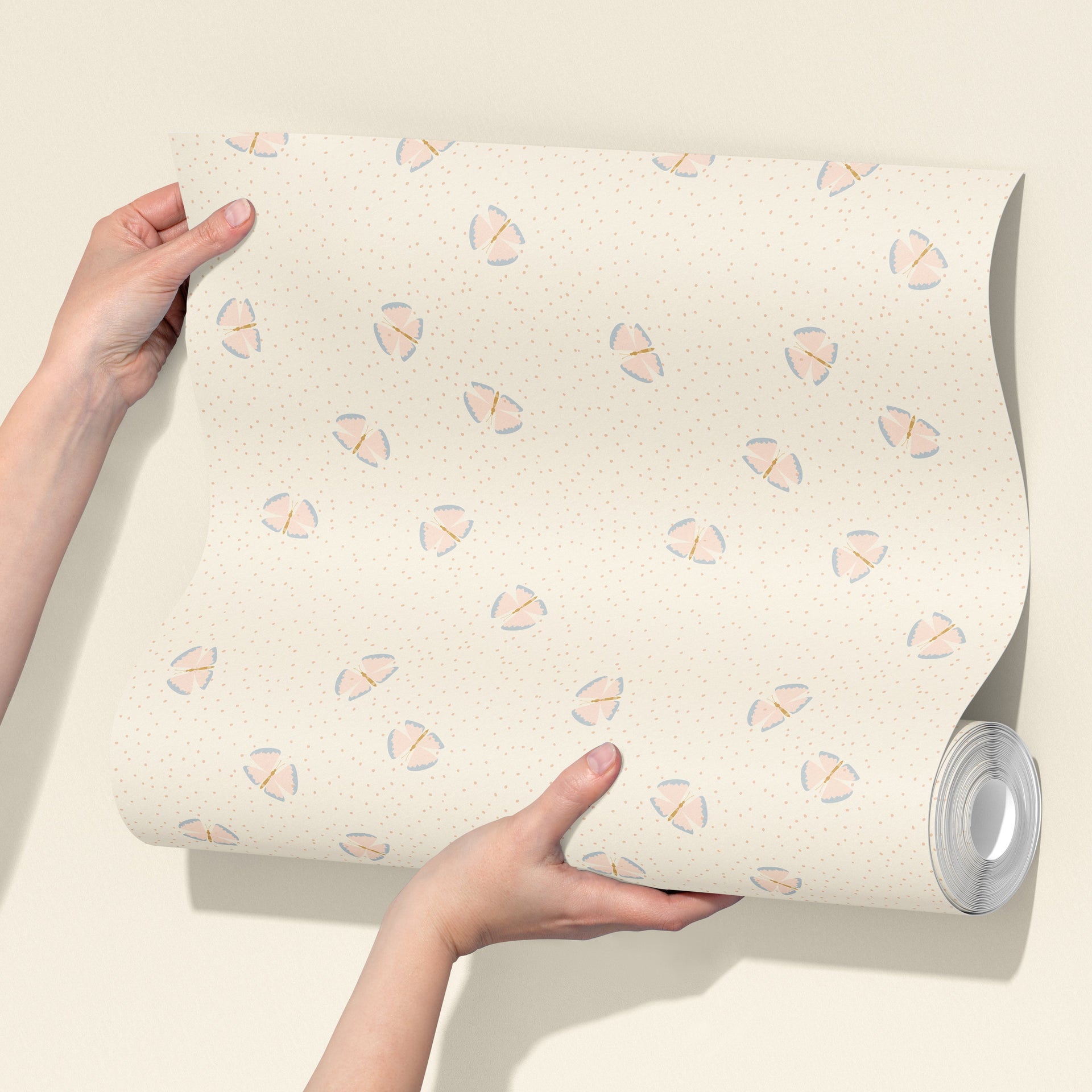 Lola Abstract Removable Wallpaper in Blue, Green, Pink, and Gold