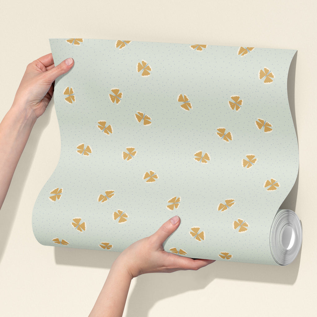 Lola Abstract Removable Wallpaper in Blue, Green, Pink, and Gold