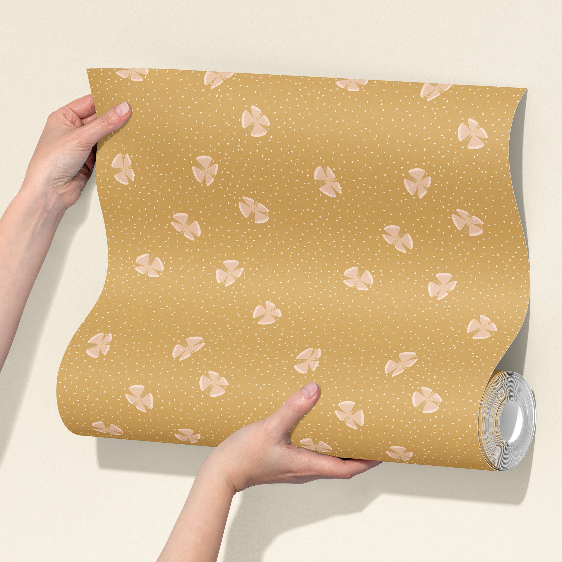 Lola Abstract Removable Wallpaper in Blue, Green, Pink, and Gold