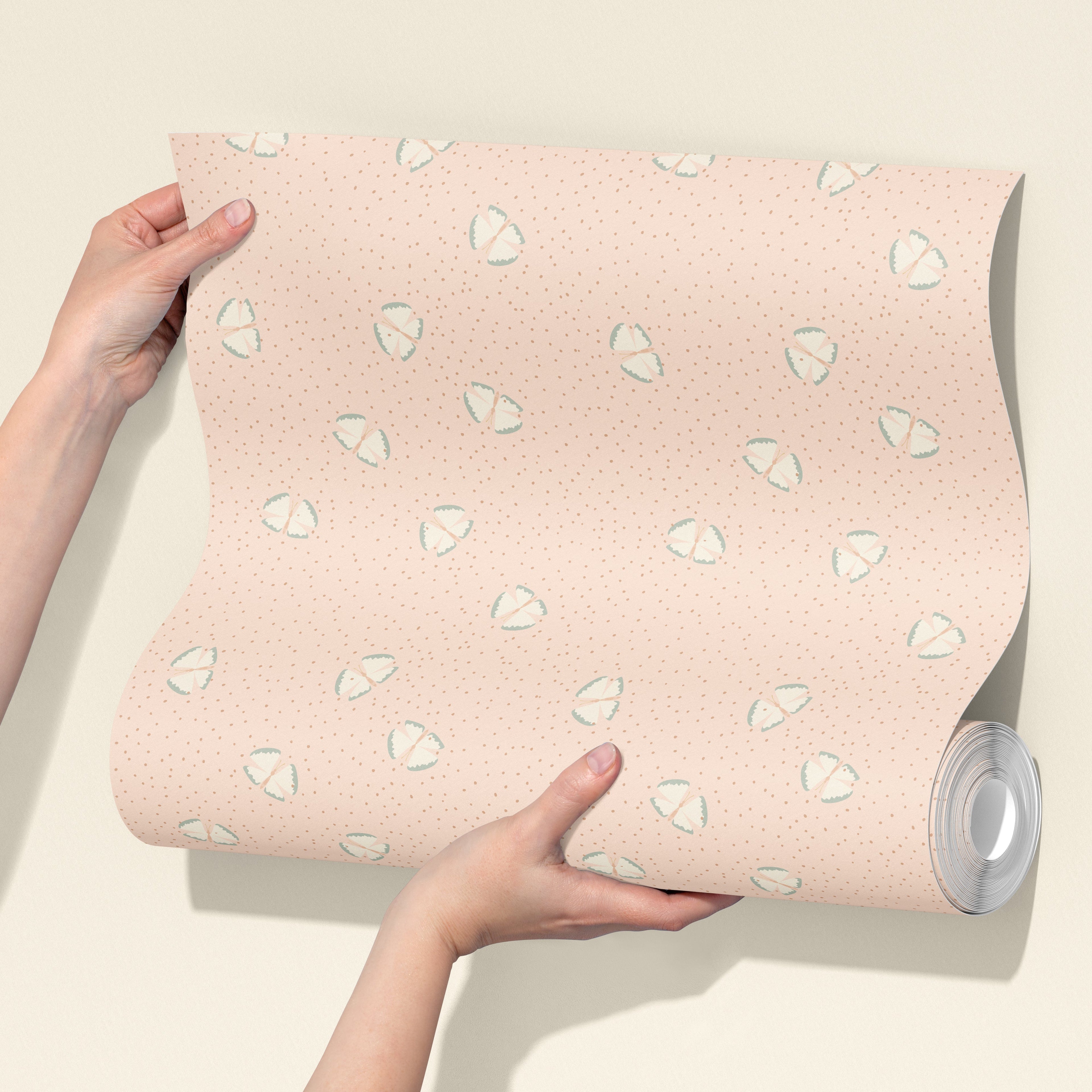 Lola Abstract Removable Wallpaper in Blue, Green, Pink, and Gold