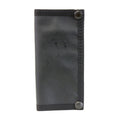 Long Snap Wallet in black and high-visibility yellow made from rugged, decommissioned fire hose material